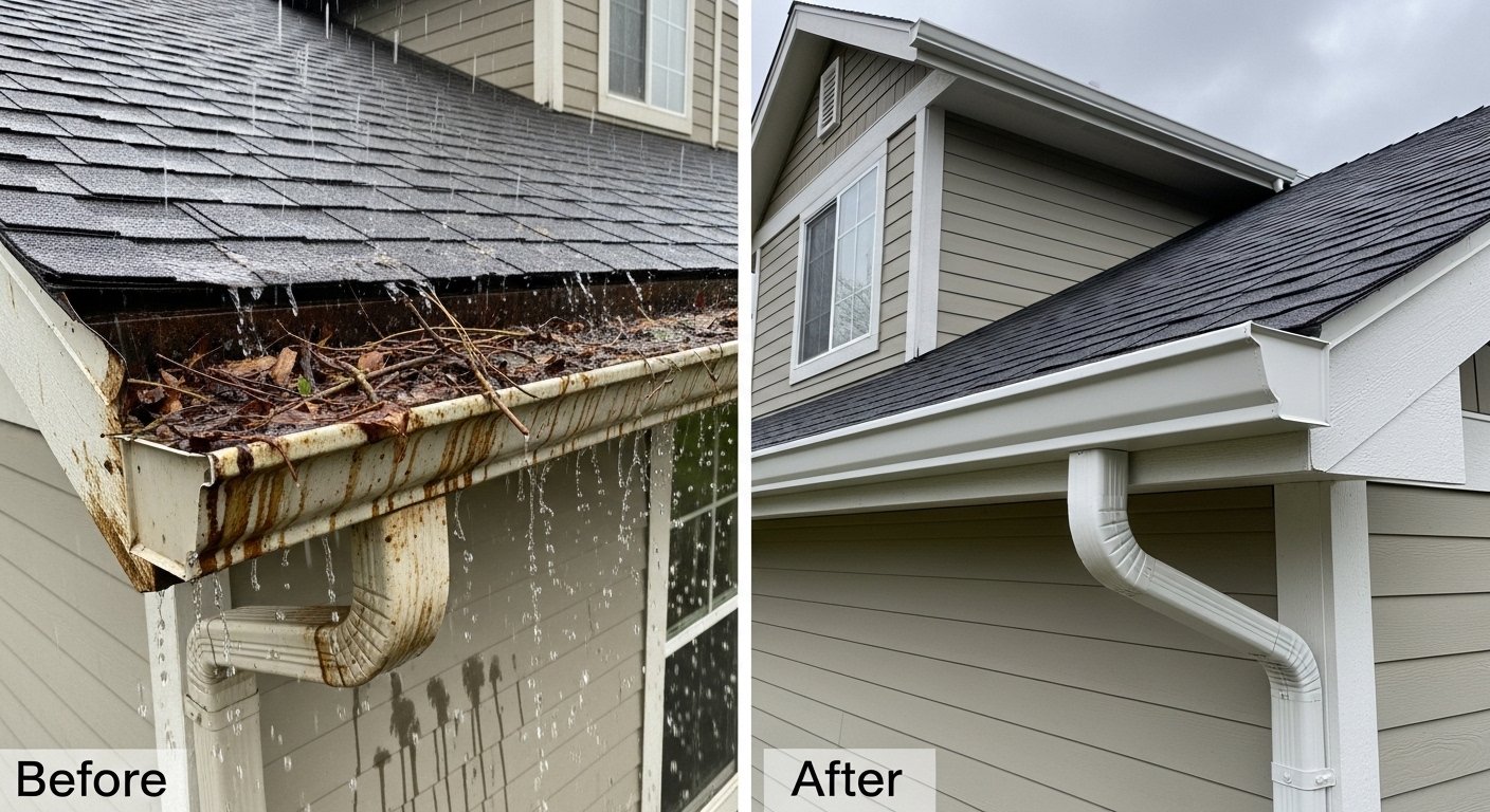 Landscape Erosion From Gutter Runoff