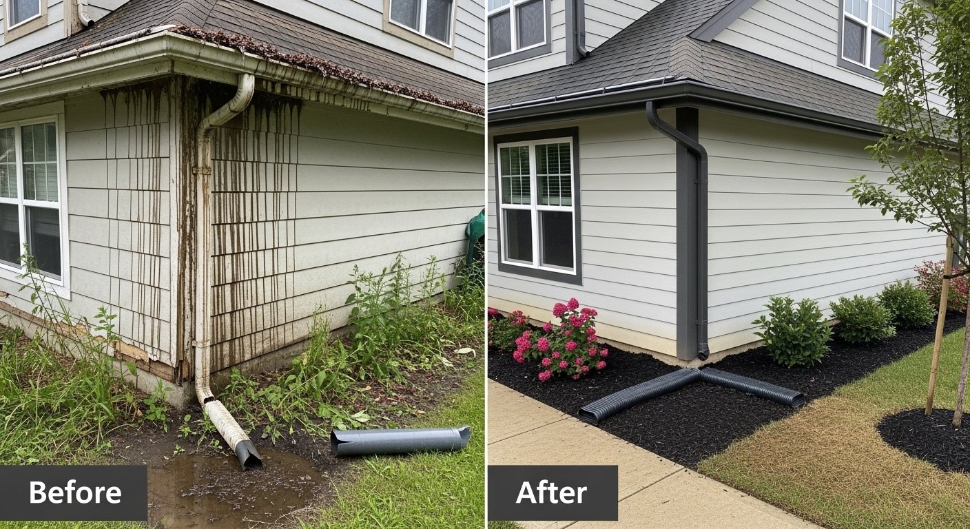 Old Gutters Failing And Rusting