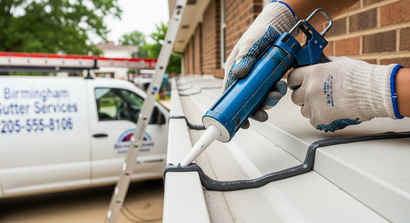 Gutter inspection for Hail Damaged Gutters Leaking